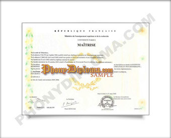 Fake Diploma from French University France D